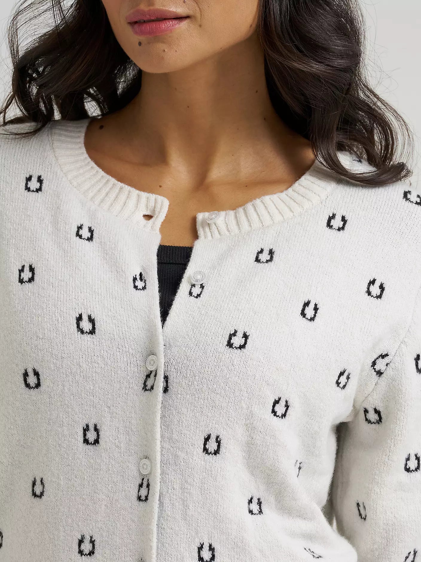 Women's Horseshoe Fitted Retro Cardigan Wrangler