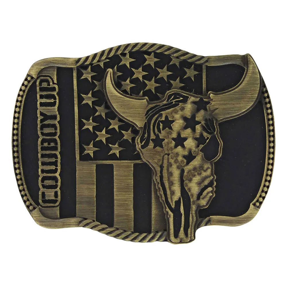 Buckle Cowboy Up Flag Montana Silversmith