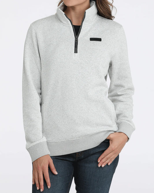 Pullover Women's 1/4 Zip Gray Cinch
