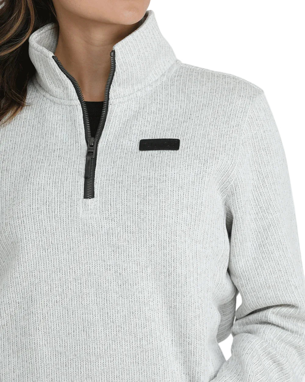 Pullover Women's 1/4 Zip Gray Cinch