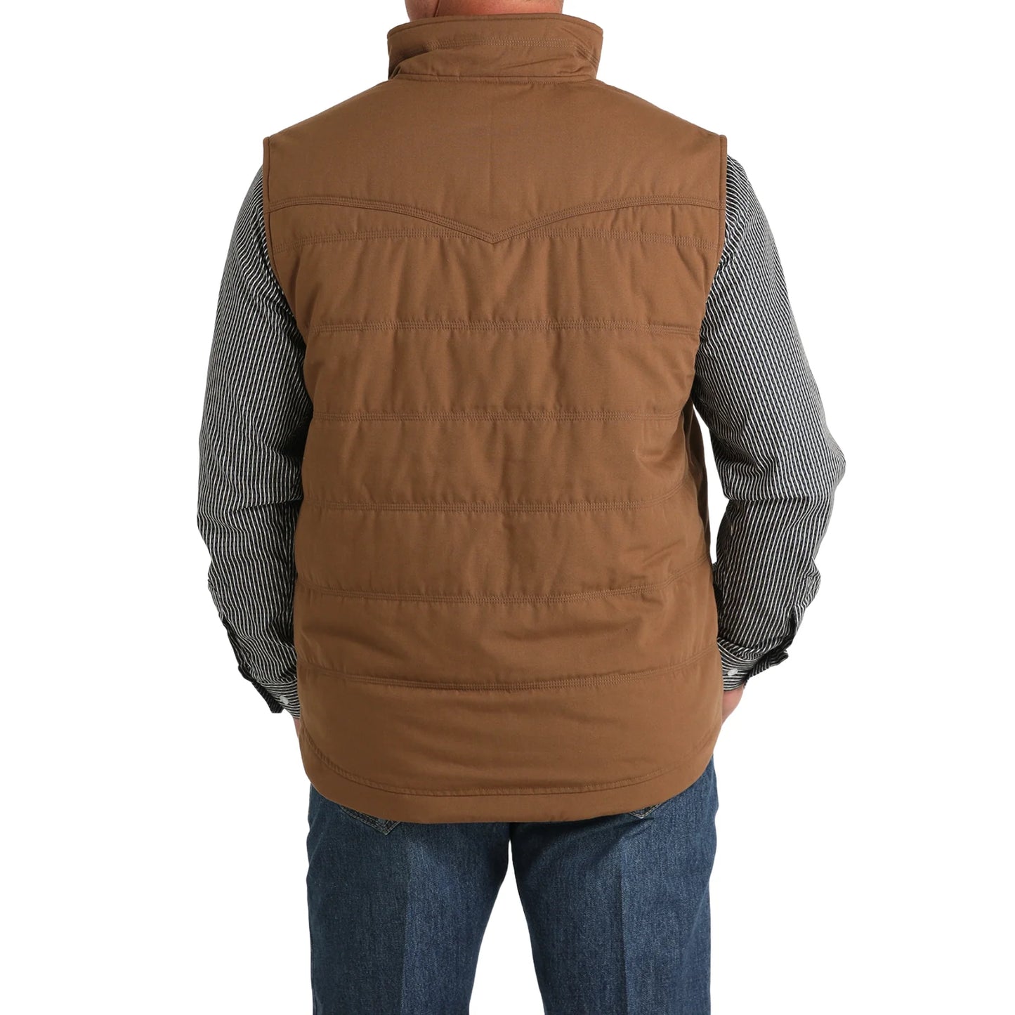 Vest Men's Quilted Canvas Cinch
