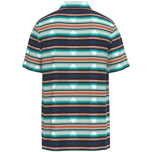 Men's Polo Cowboy Golf Aztec Stripes Hooey