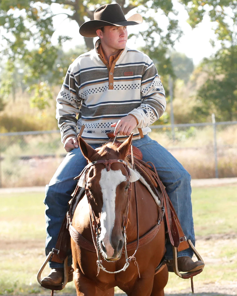 Pullover Men's Polar Fleece Cinch