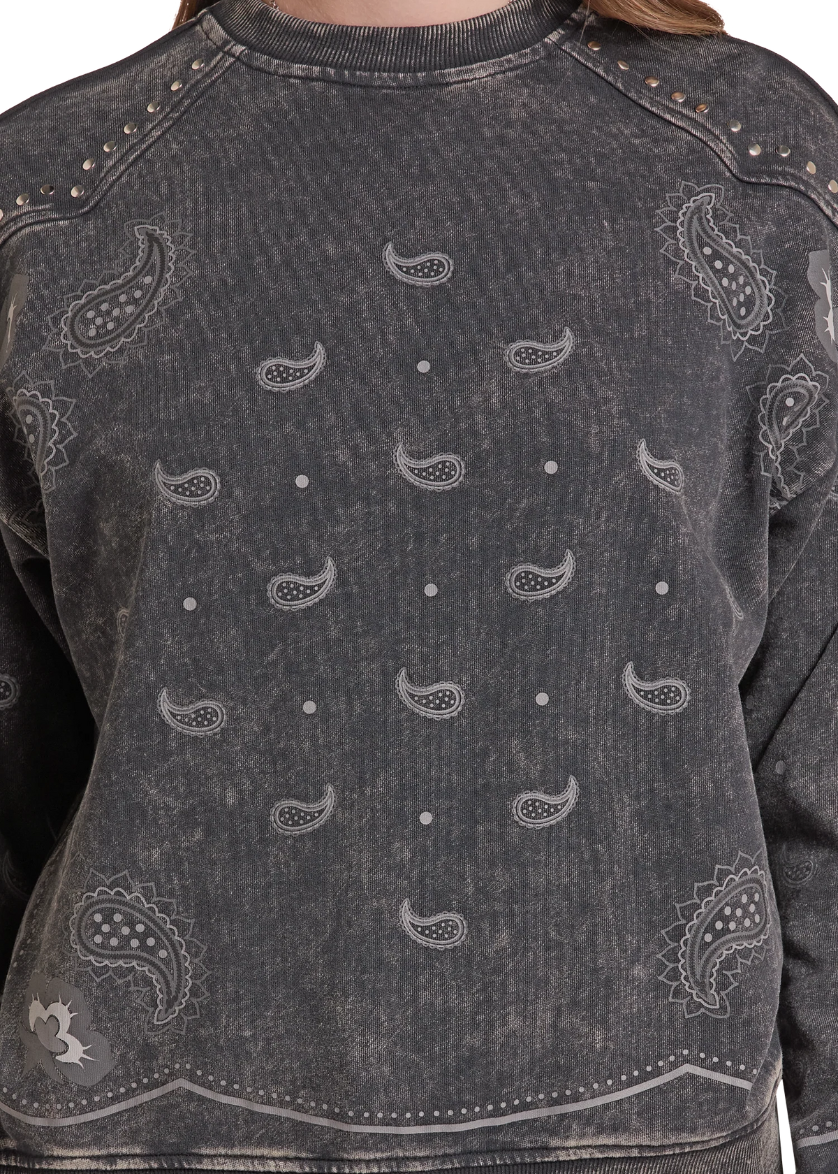 Women's Paisley Crew Pullover Panhandle Slim