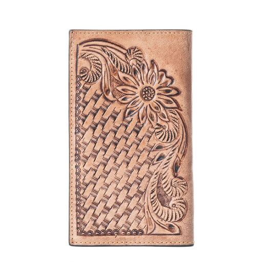Vintage Hand Tooled Bi-Fold Wallet