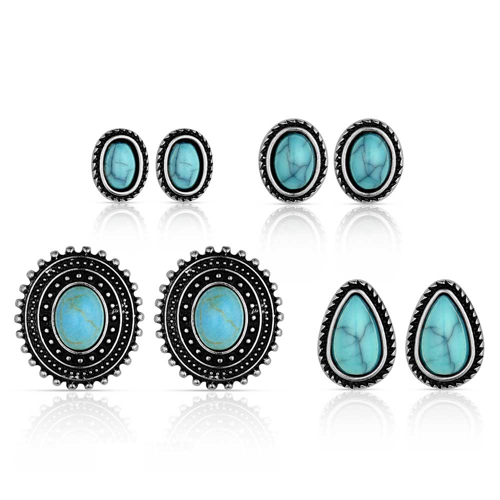 Turquoise Stud Earring Set - Montana Silversmith