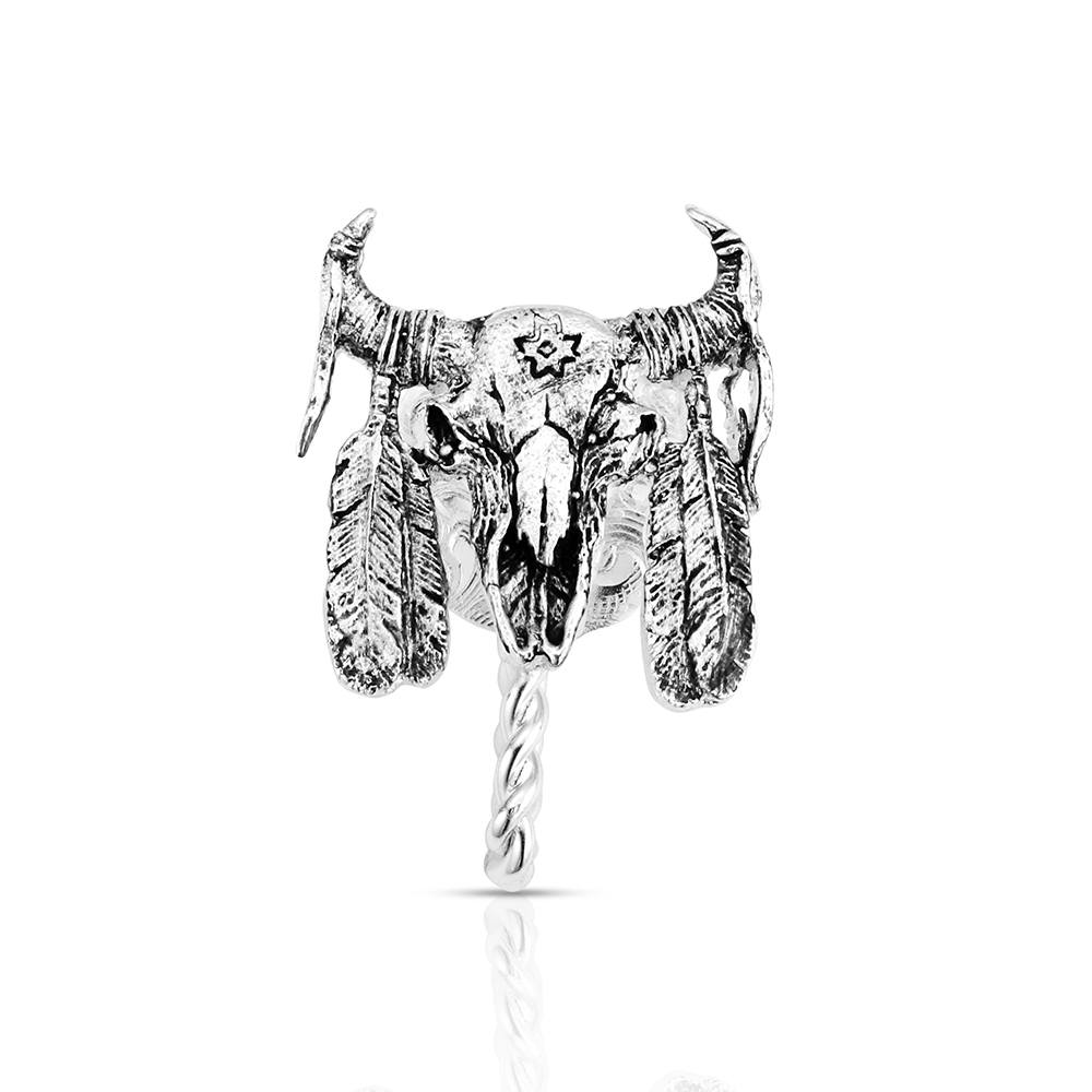 Hat Clip Buffalo Skull