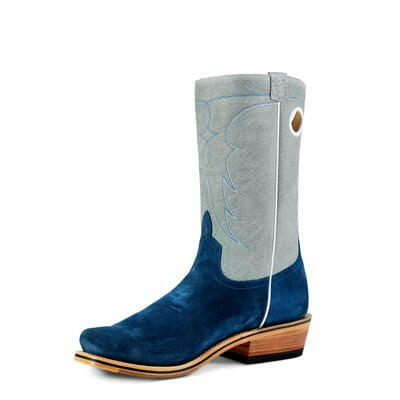 Boots Men's Blue Suede Horse Power Top Hand