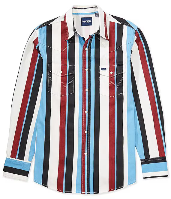 Pearl Snap Long Sleeve Vintage Brush Popper Wrangler