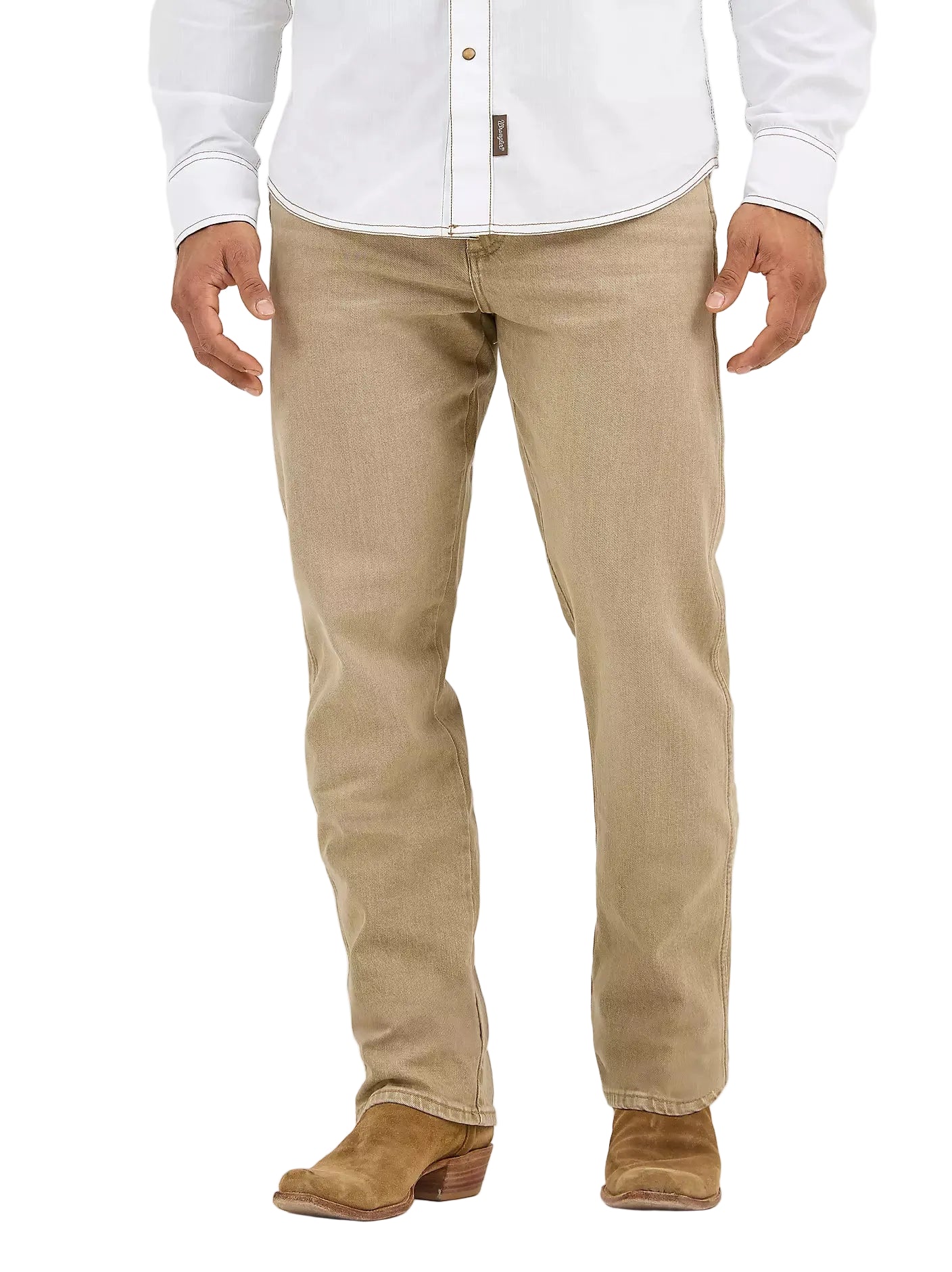 Retro Slim Straight Men's Khaki Jeans Wrangler