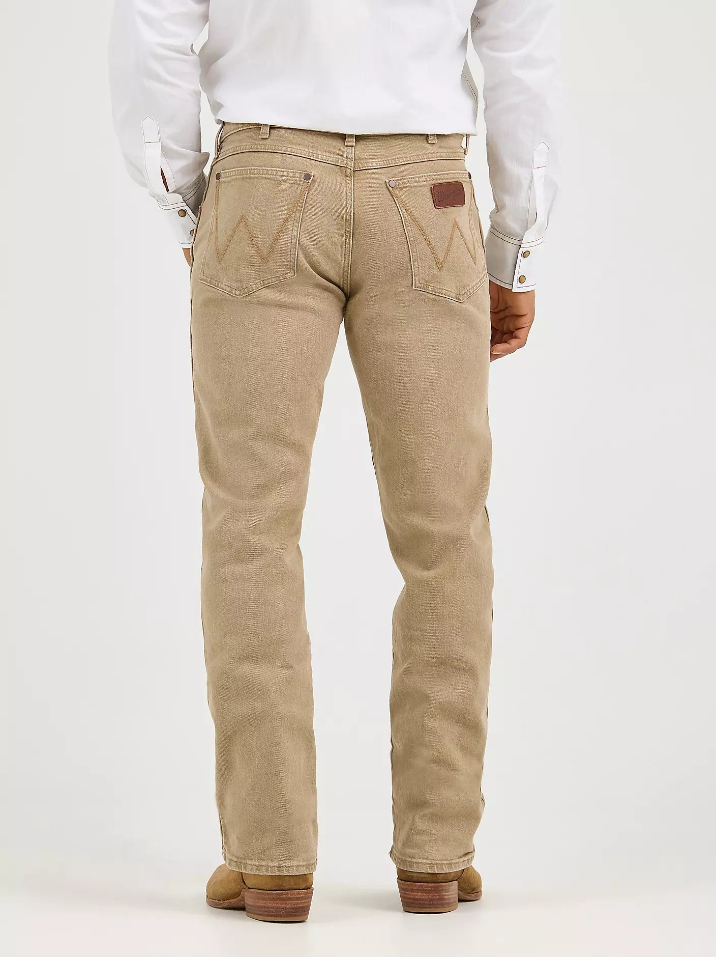 Retro Slim Straight Men's Khaki Jeans Wrangler