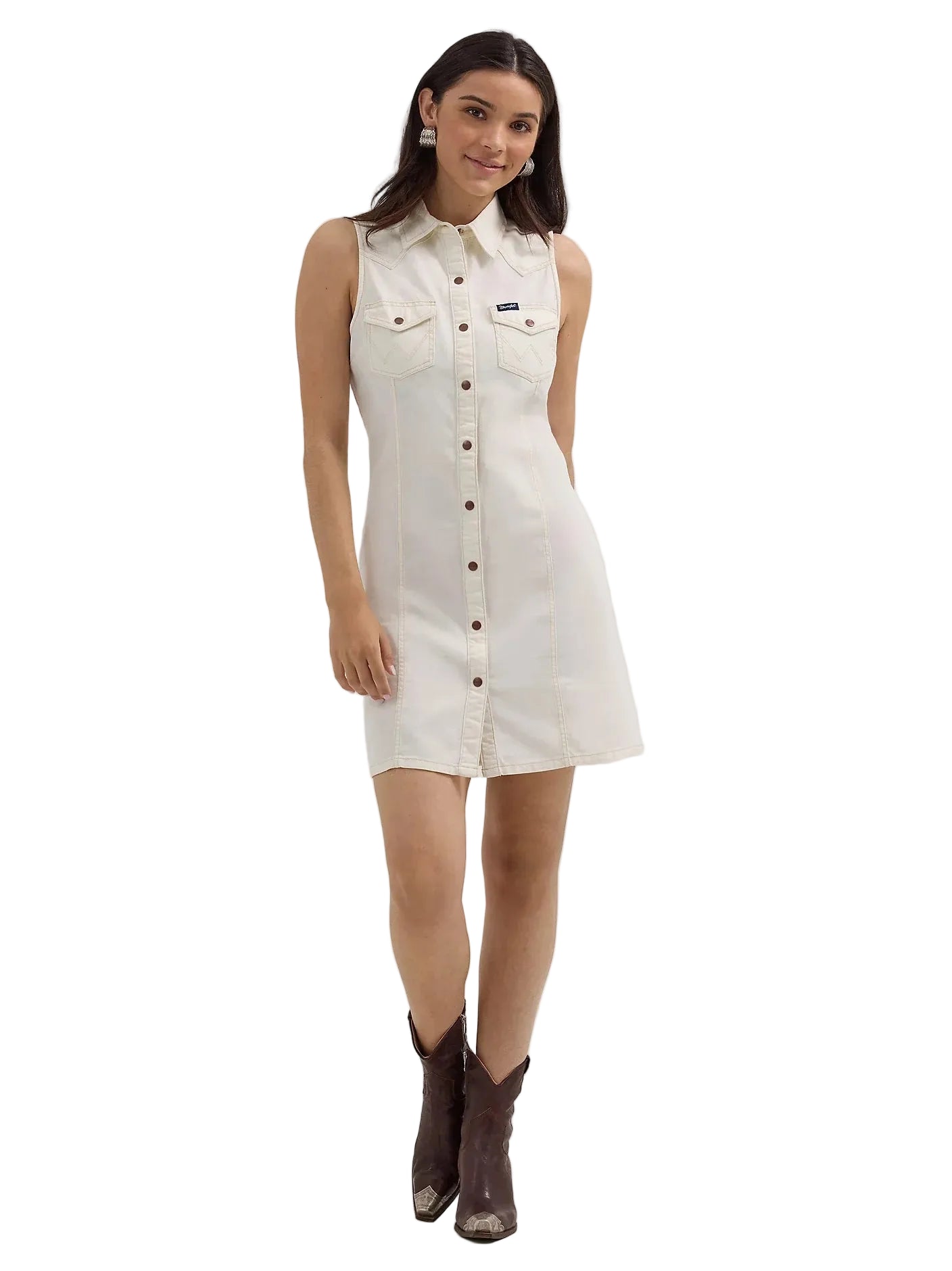 Dress Women's Denim Sleeveless Pearl Snap Wrangler