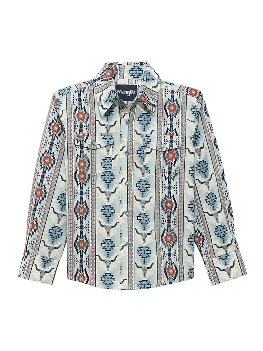 Pearl Snap Boy's Aztec Checotah Wrangler