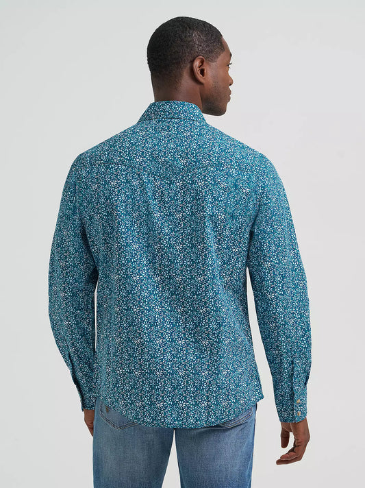 Pearl Snap Men's Retro Floral Wrangler