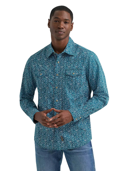 Pearl Snap Men's Retro Floral Wrangler