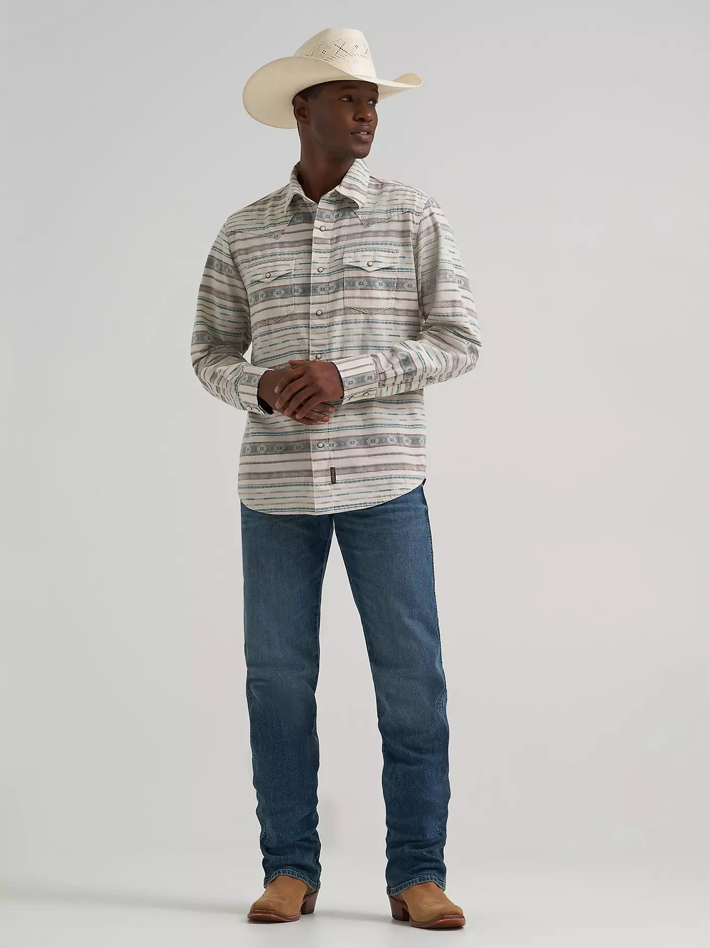 Pearl Snap Men's Retro Serape Wrangler