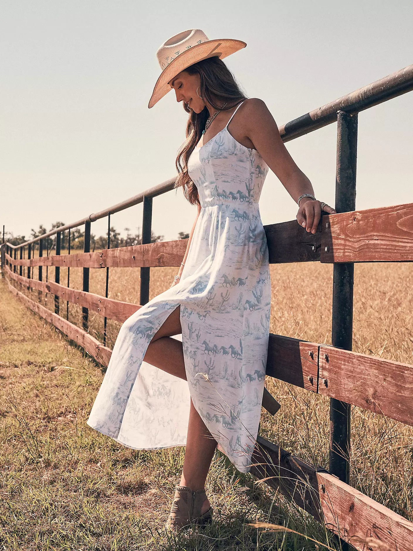 Women's Maxi Dress Horses Wrangler