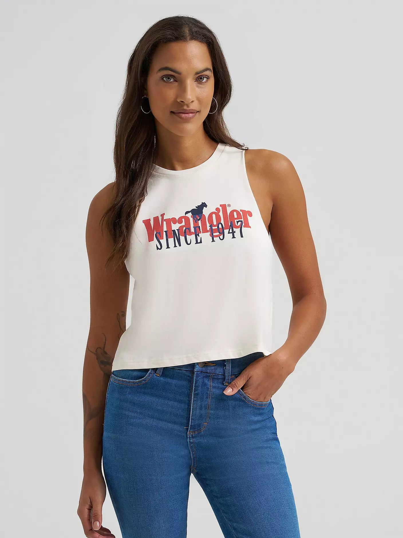 Women's Crop Festival Tank Wrangler