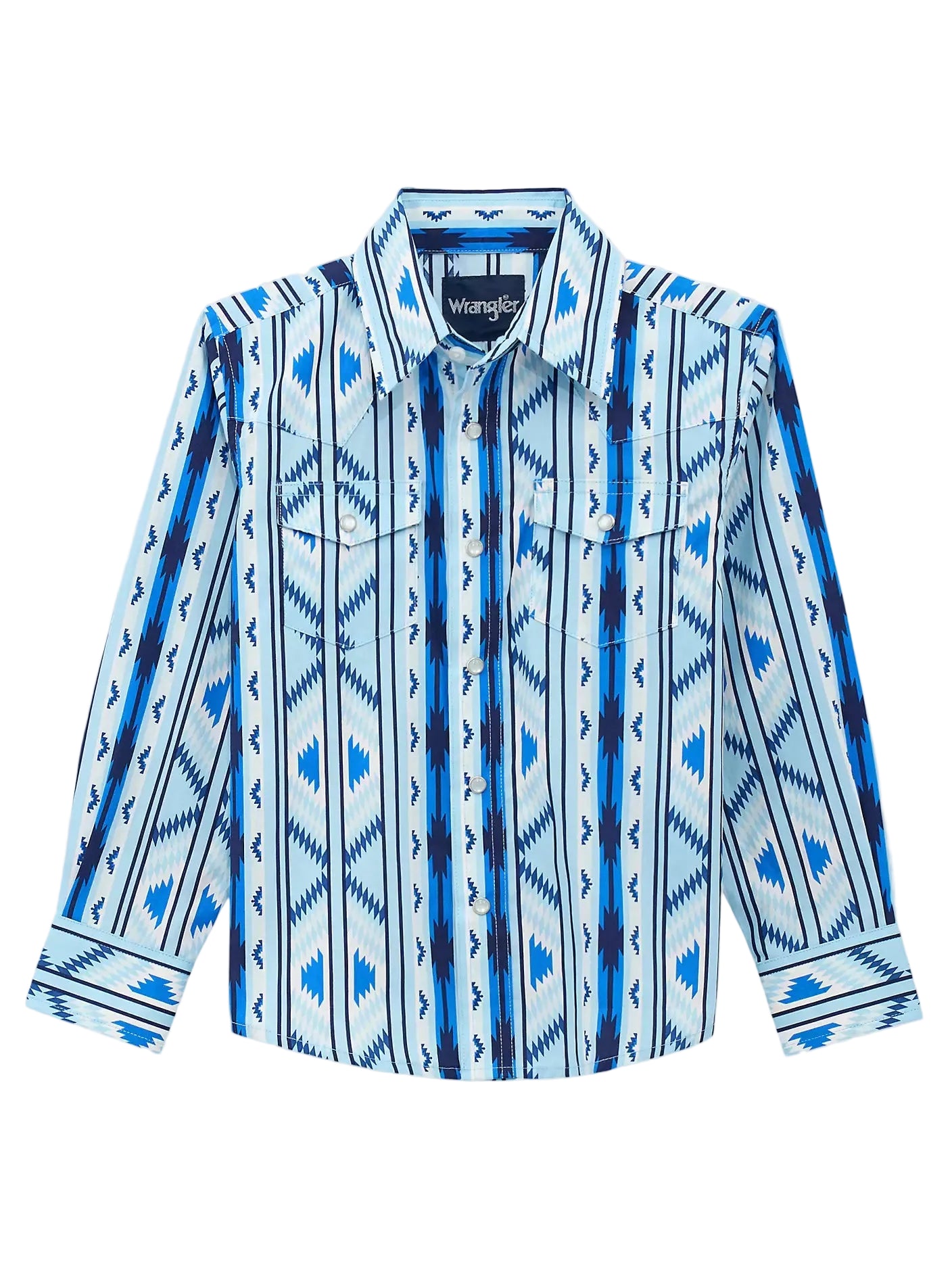 Boy's Checotah Aztec Pearl Snap Wrangler
