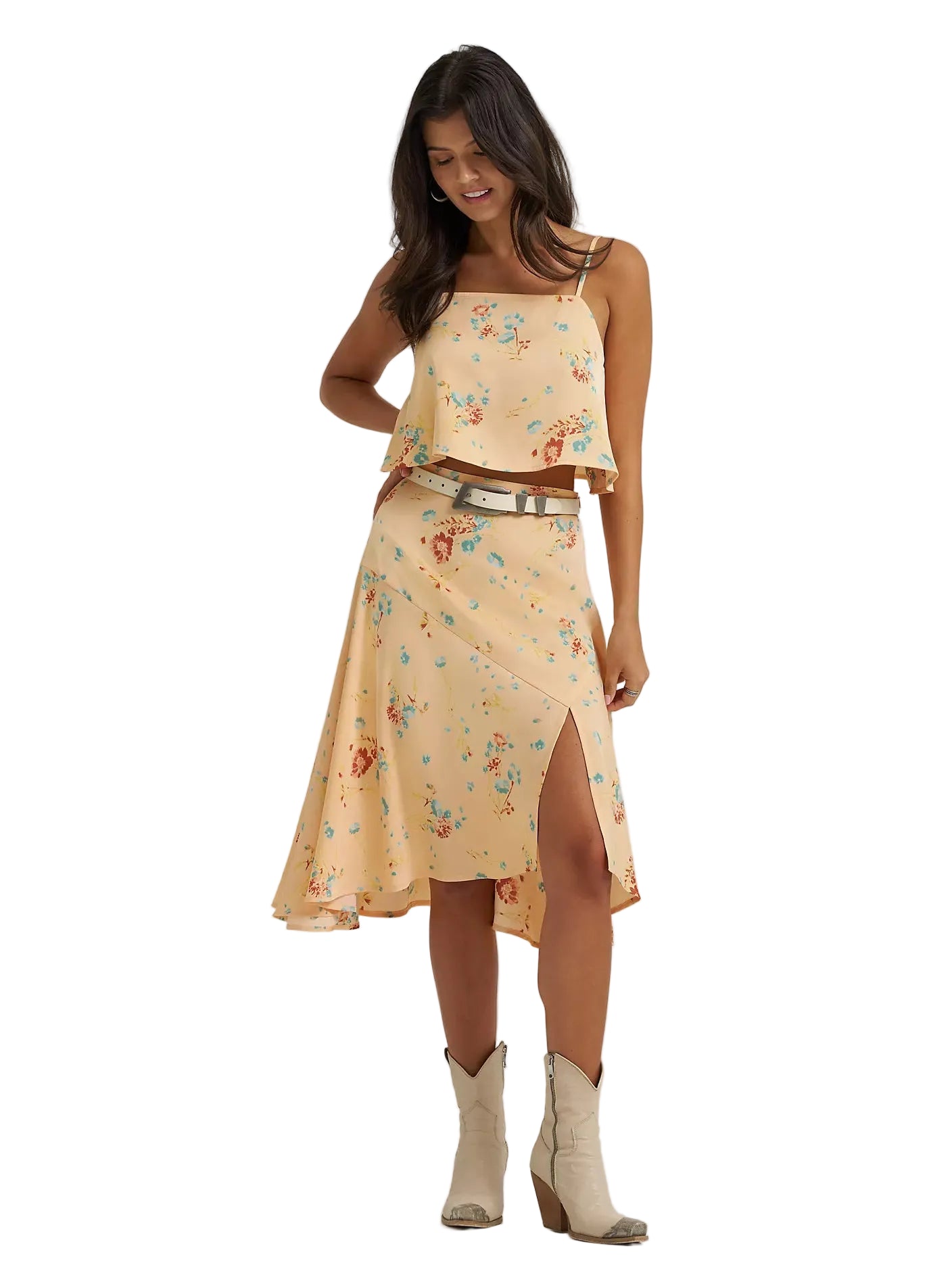 Women's Flowy Handkerchief Midi Skirt Wrangler
