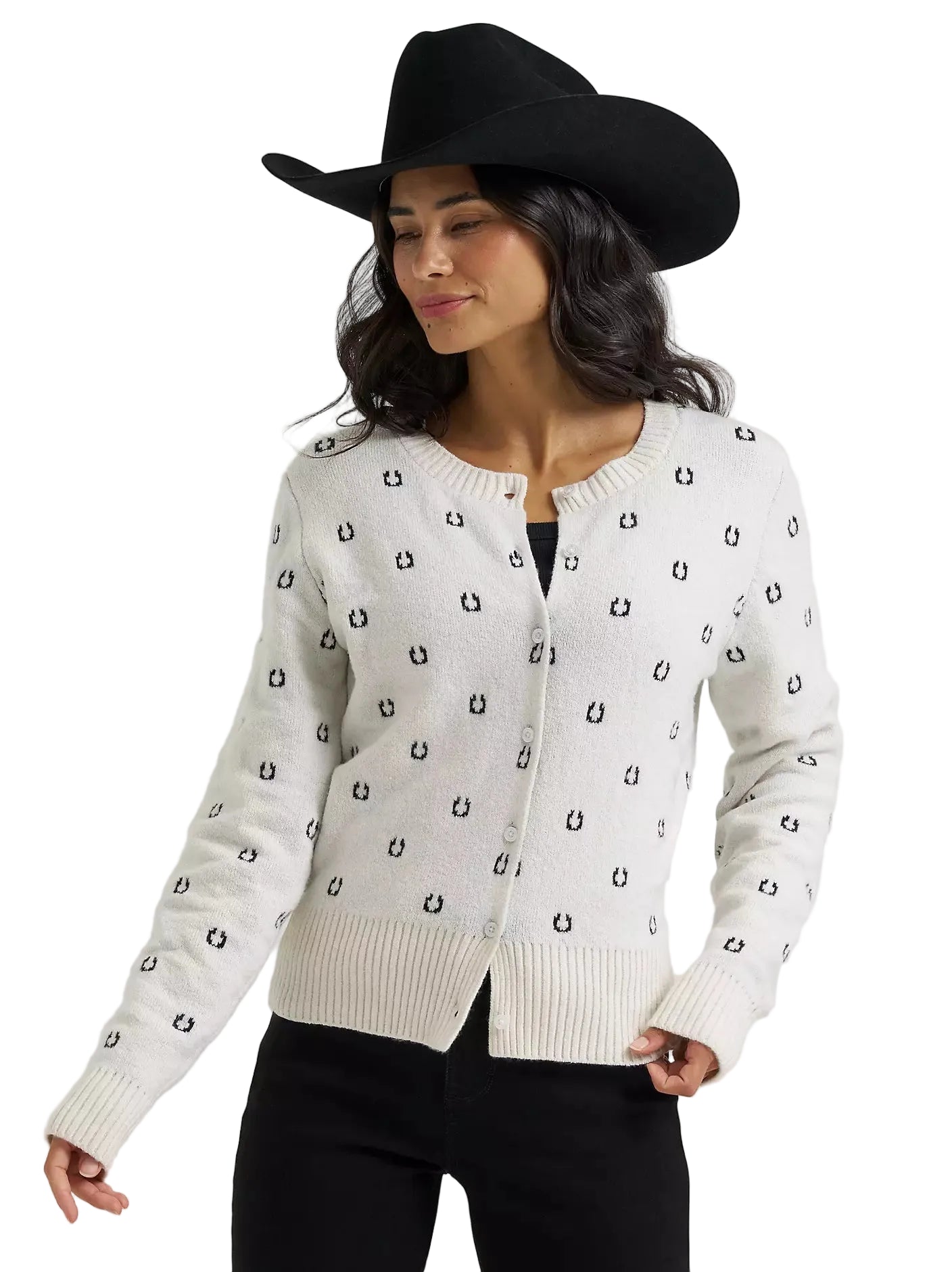Women's Horseshoe Fitted Retro Cardigan Wrangler