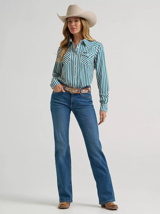 Women's Aria Striped Performance Button Down Wrangler