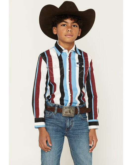 Pearl Snap Boy's Brush Popper Wrangler