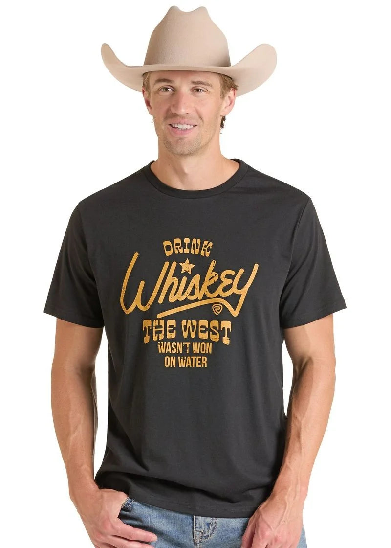 Men's Whiskey T-Shirt Rock & Roll Denim