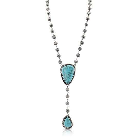 Chasing Turquoise Beaded Necklace - Montana Silversmith