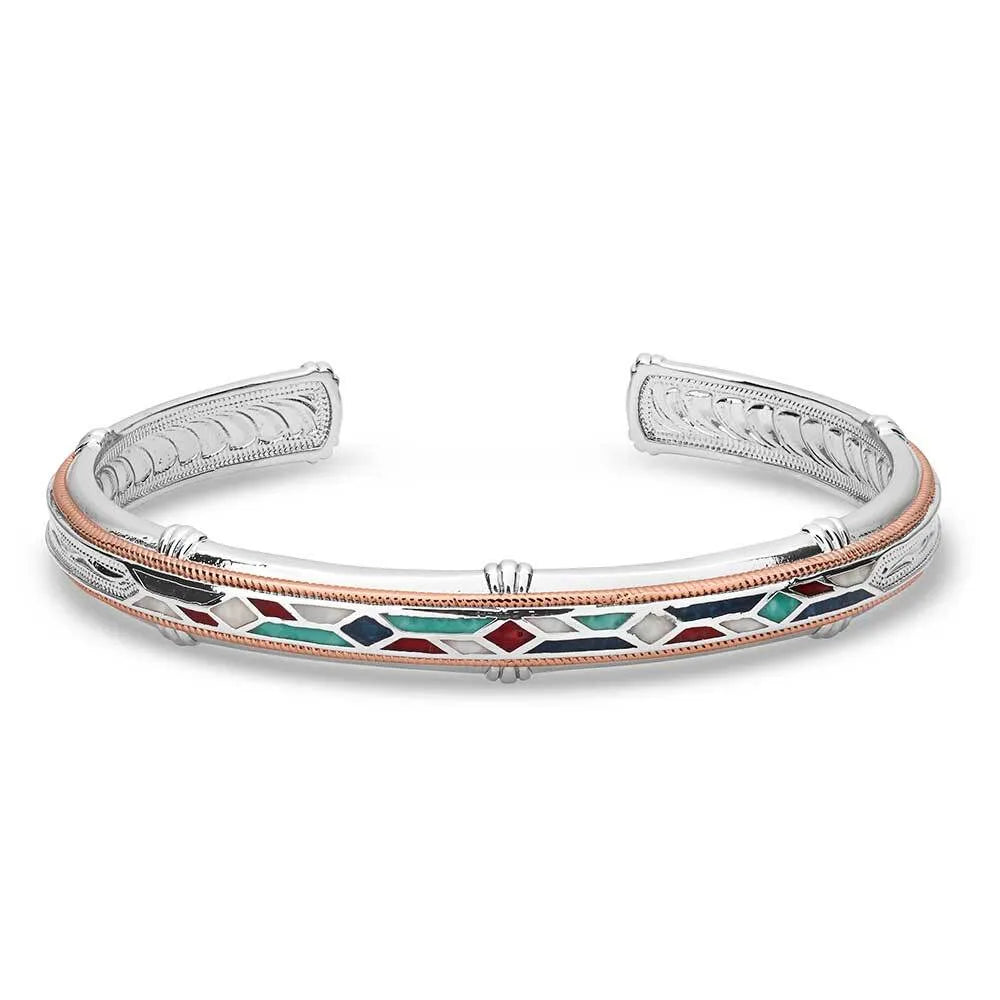 Cuff Western Mosaic Montana Silversmith