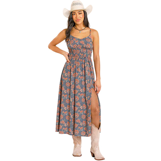 blue dresses women Periwinkle Blue Embroidered Tiered Dress