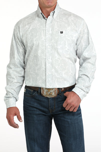 Button Down Men's Paisley Classic Fit Cinch