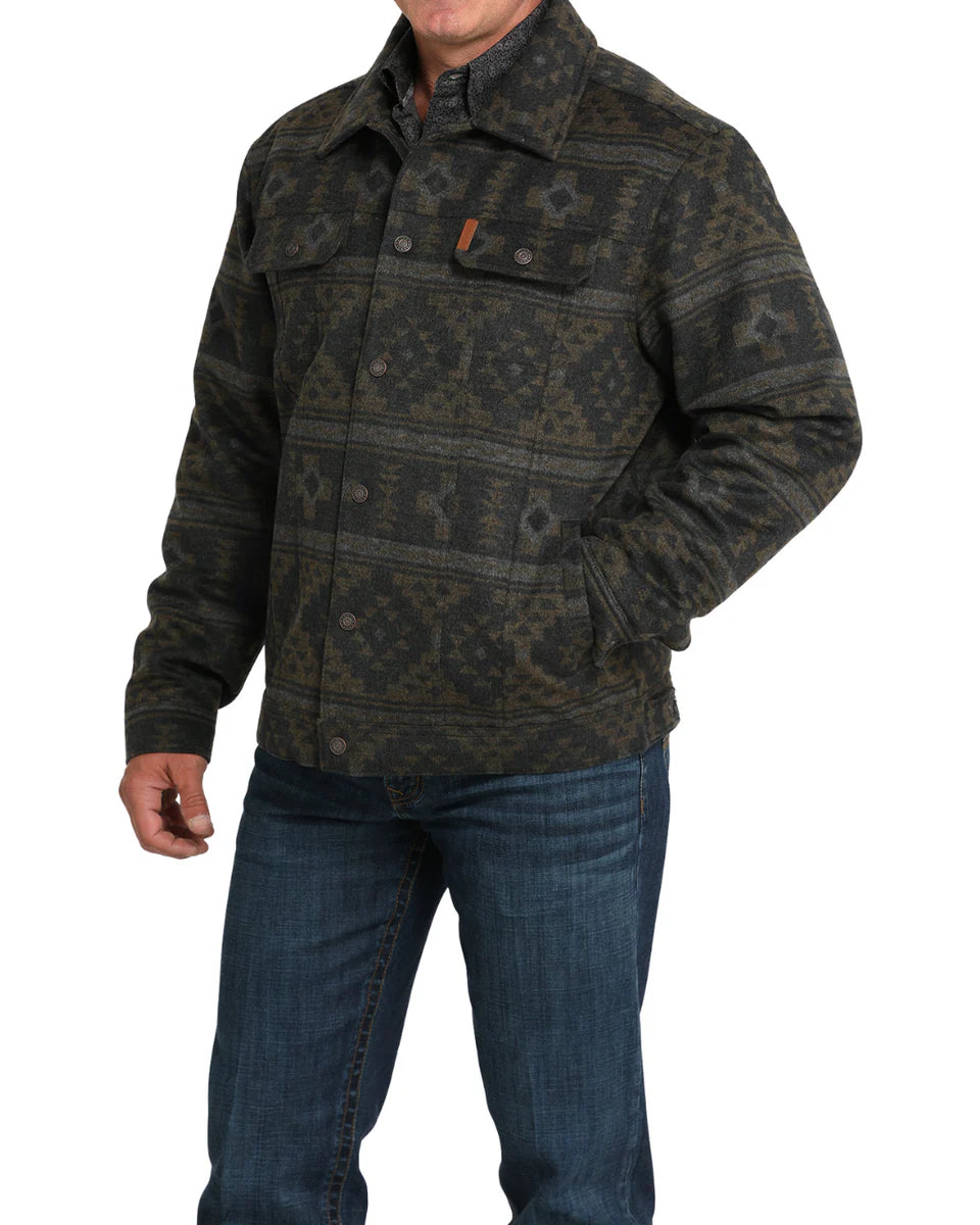 Jacket Men's Jacquard Print Cinch