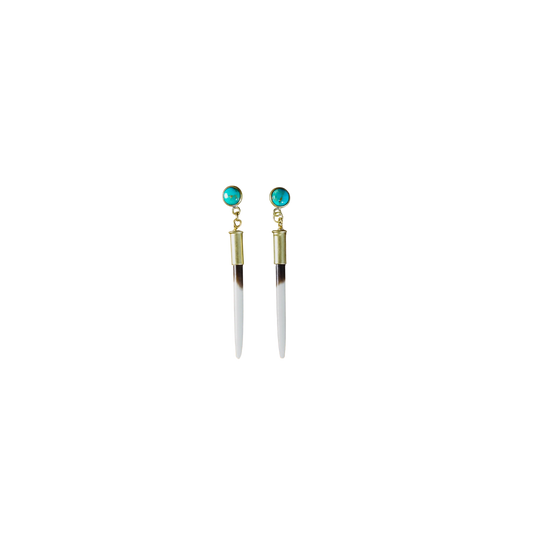 Yellowstone Beth Dutton Quill Turquoise Earrings