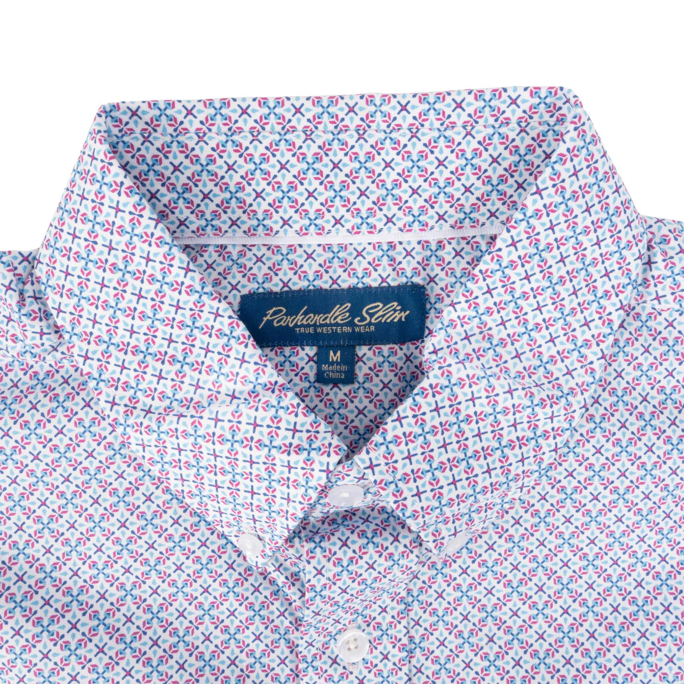 Button Down Men's Geo Print Panhandle Slim