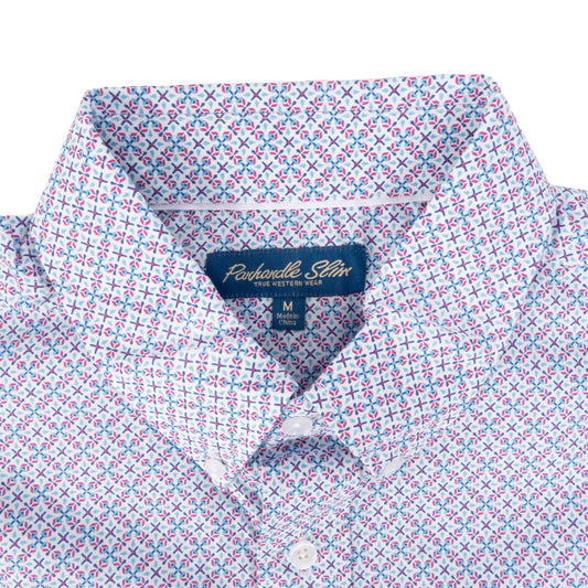 Button Down Men's Geo Print Panhandle Slim