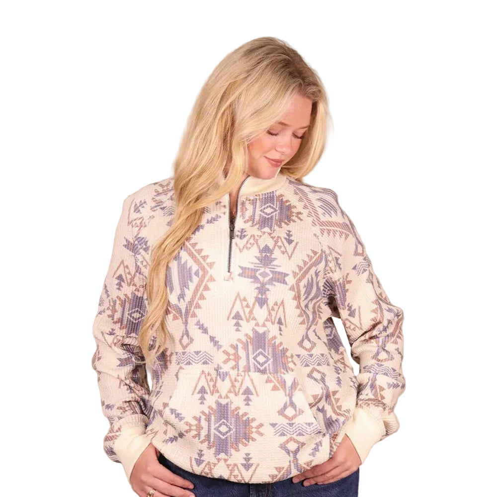 Women's 1/4 Zip Mesa Aztec Pullover Hooey
