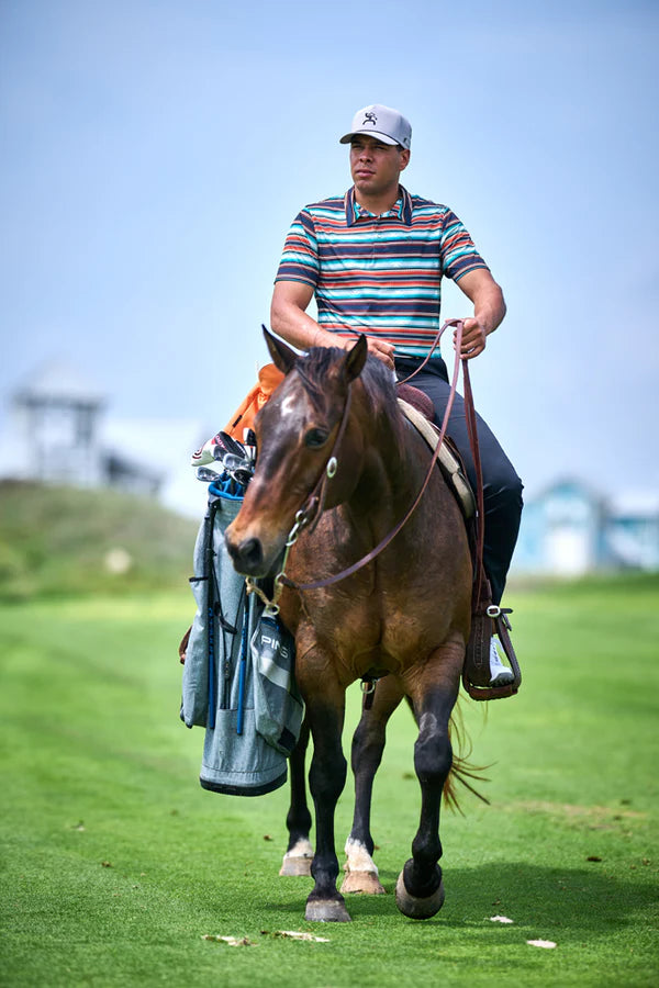 Men's Polo Cowboy Golf Aztec Stripes Hooey