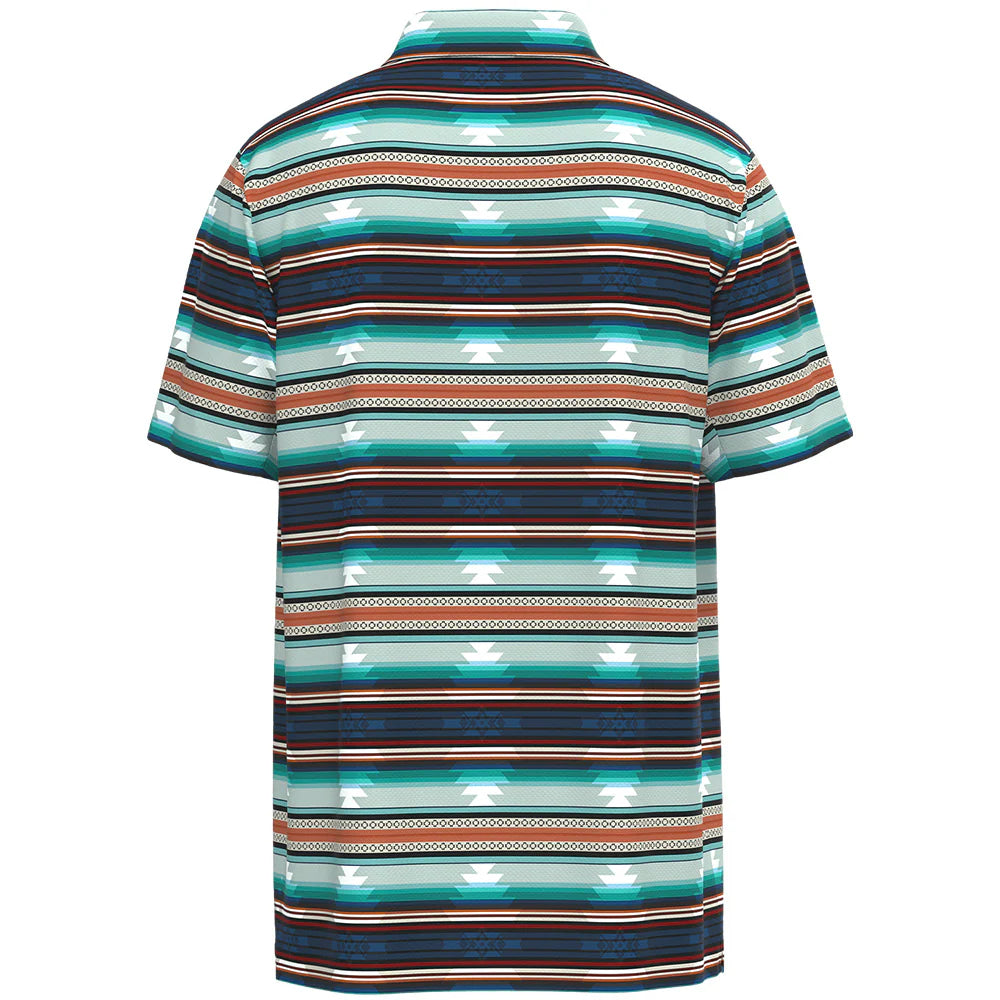 Men's Polo Cowboy Golf Aztec Stripes Hooey