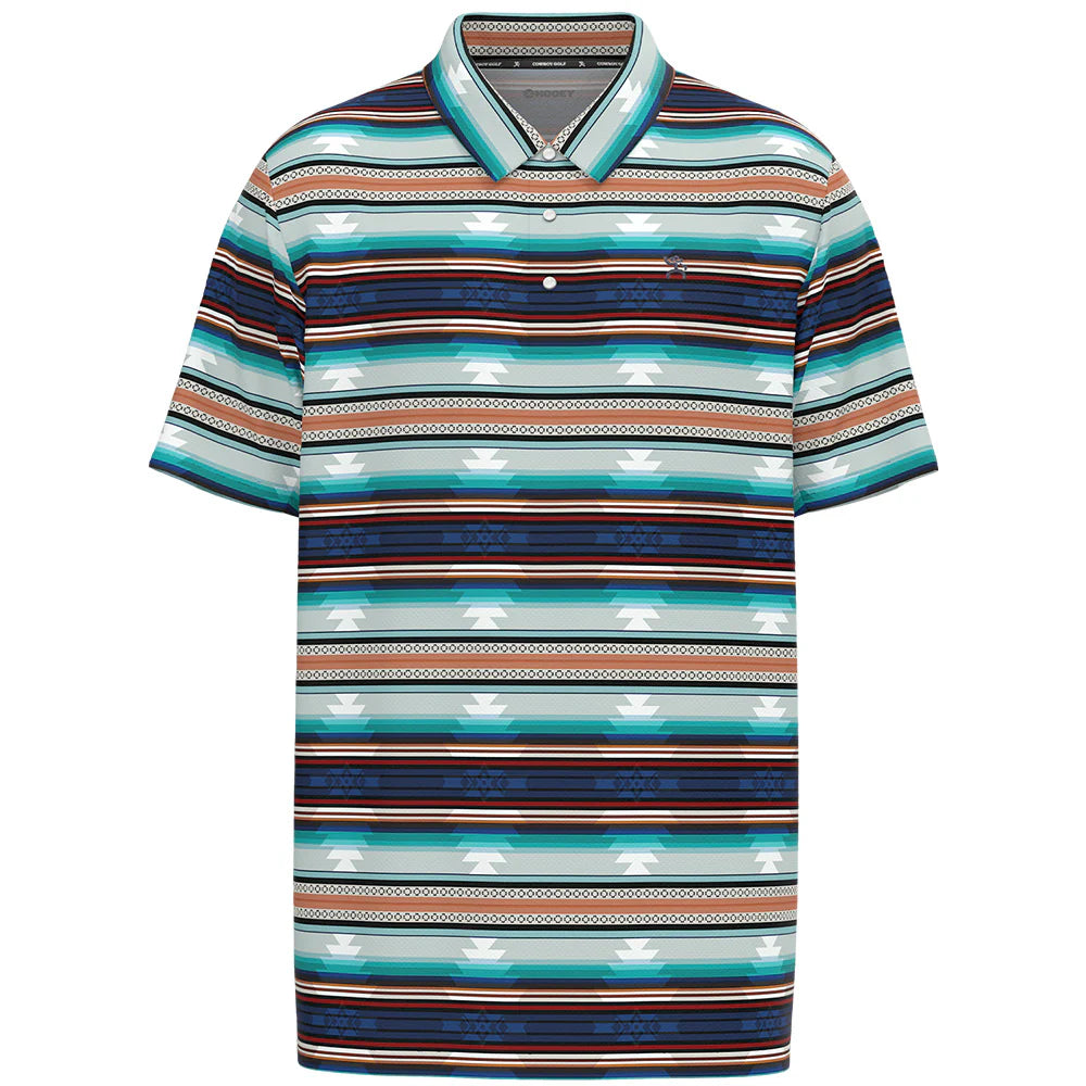 Men's Polo Cowboy Golf Aztec Stripes Hooey