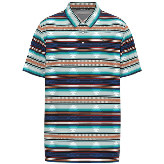 Men's Polo Cowboy Golf Aztec Stripes Hooey