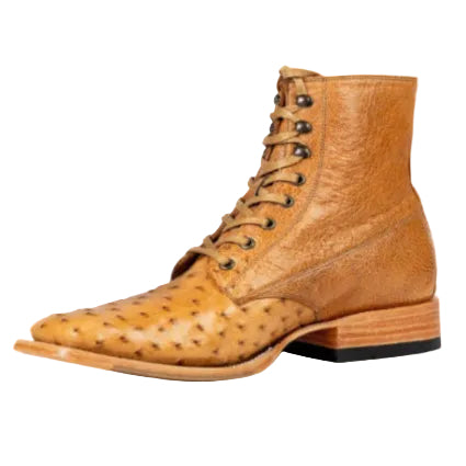 Boots Men's Antique Saddle Ostrich Horse Power Top Hand