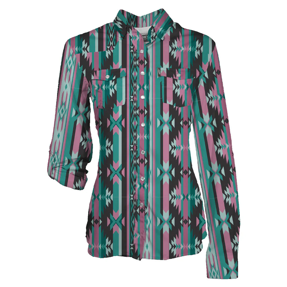 Pearl Snap Women's Sol Aztec Hooey