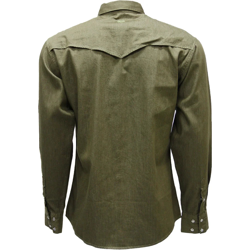 Men's Del Denim Pearl Snap Hooey