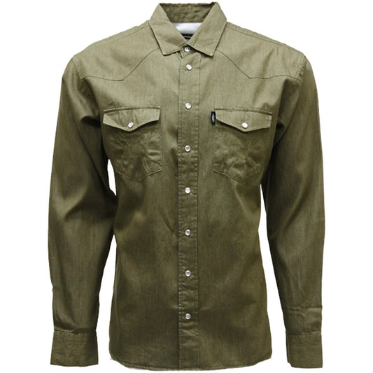 Men's Del Denim Pearl Snap Hooey