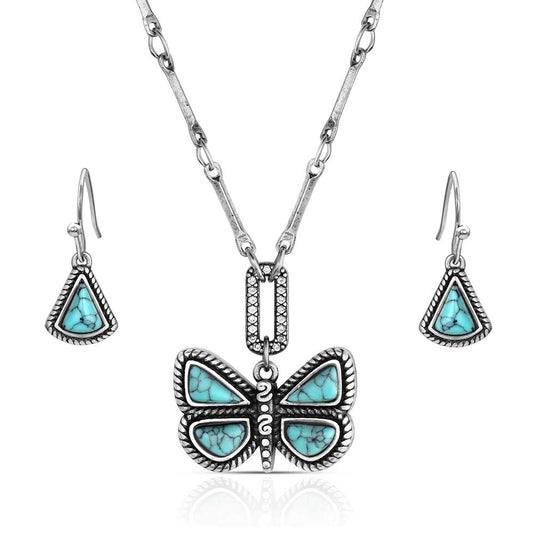Set Me Free Turquoise Necklace & Earring Set