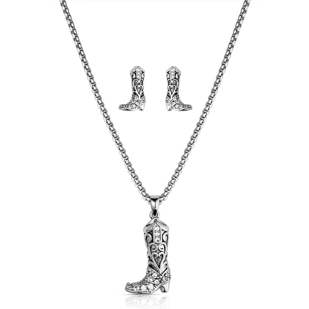 Kicking Up Dust Necklace & Earring Set- Montana Silversmith