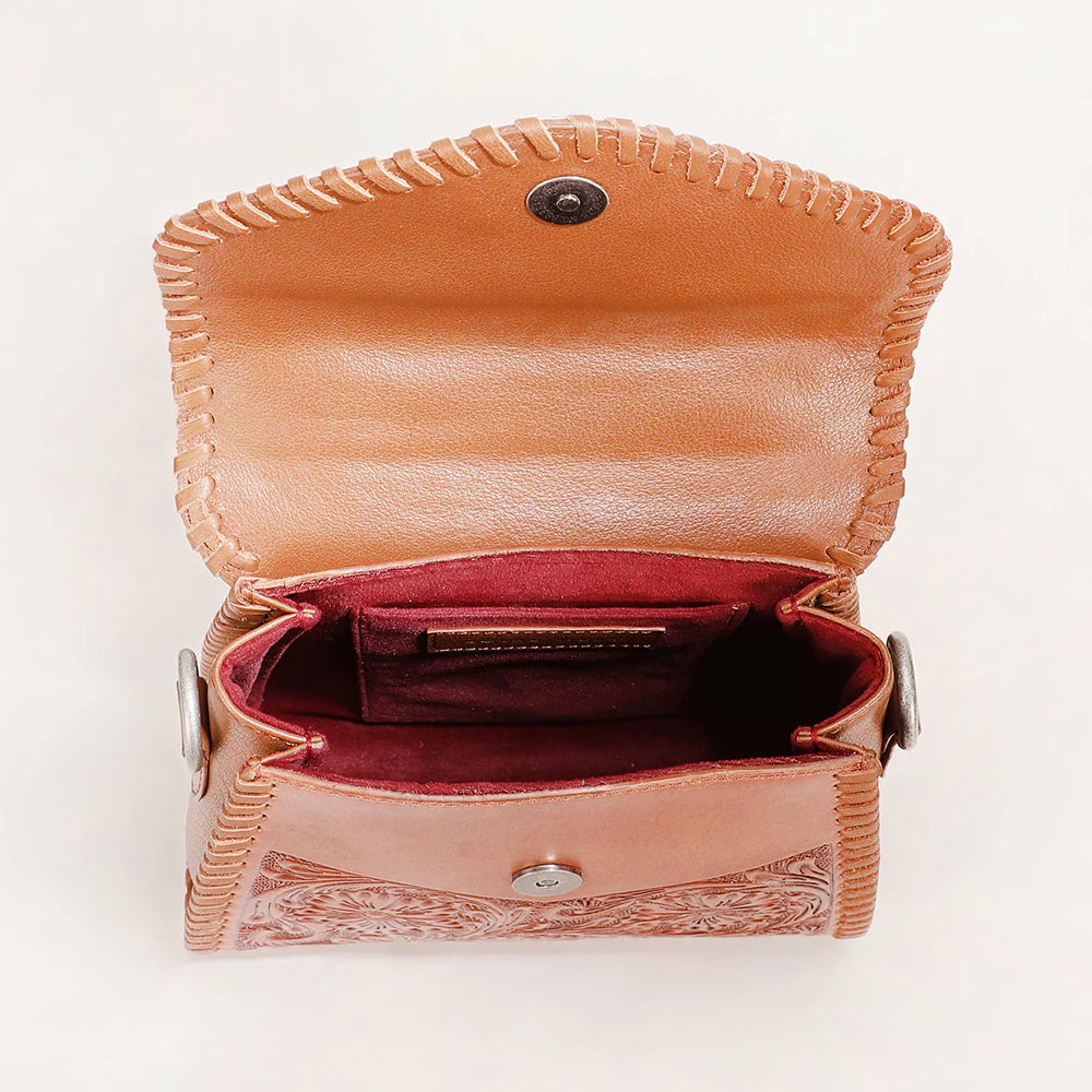 Purse Leon Mini Hand Tooled