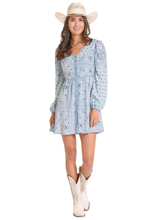Women's Challis Mini Dress Panhandle Slim