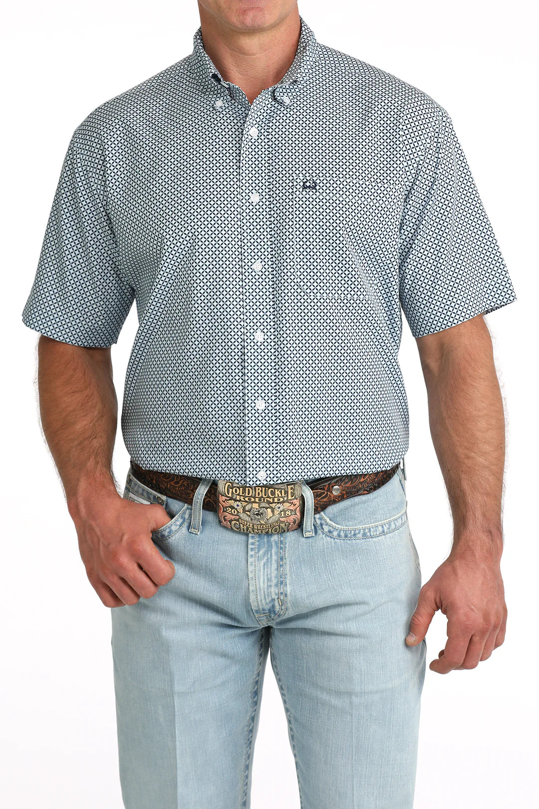 Button Down Men's ArenaFlex Short Sleeve Cinch
